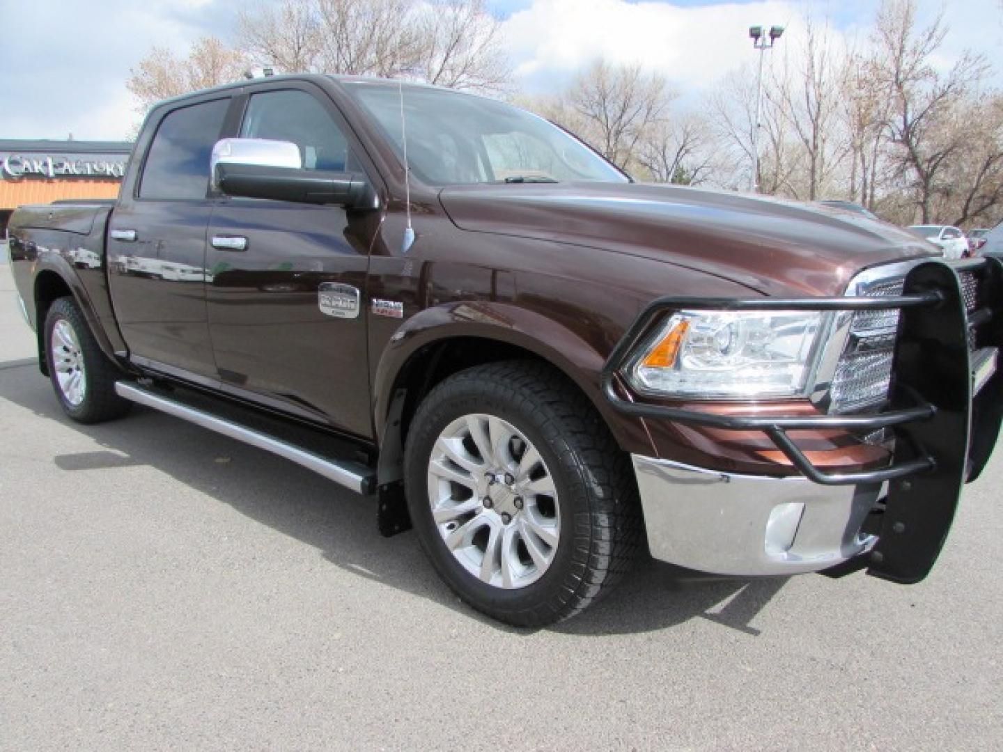 2013 Western Brown /Cattle Tan Leather RAM 1500 Laramie Longhorn (1C6RR7PT9DS) with an 5.7 Hemi V8 engine engine, 8 speed automatic transmission, located at 4562 State Avenue, Billings, MT, 59101, (406) 896-9833, 45.769516, -108.526772 - 2013 RAM 1500 Laramie Longhorn Edition Crew Cab SWB 4WD - Extremely clean! 5.7L V8 OHV 16V Engine - 8 speed automatic transmission - 4WD - 163,381 miles - local trade in - extremely clean Longhorn Edition - climate control - air conditioning - tilt wheel - cruise control - Alpine touchscreen audio - Photo#5